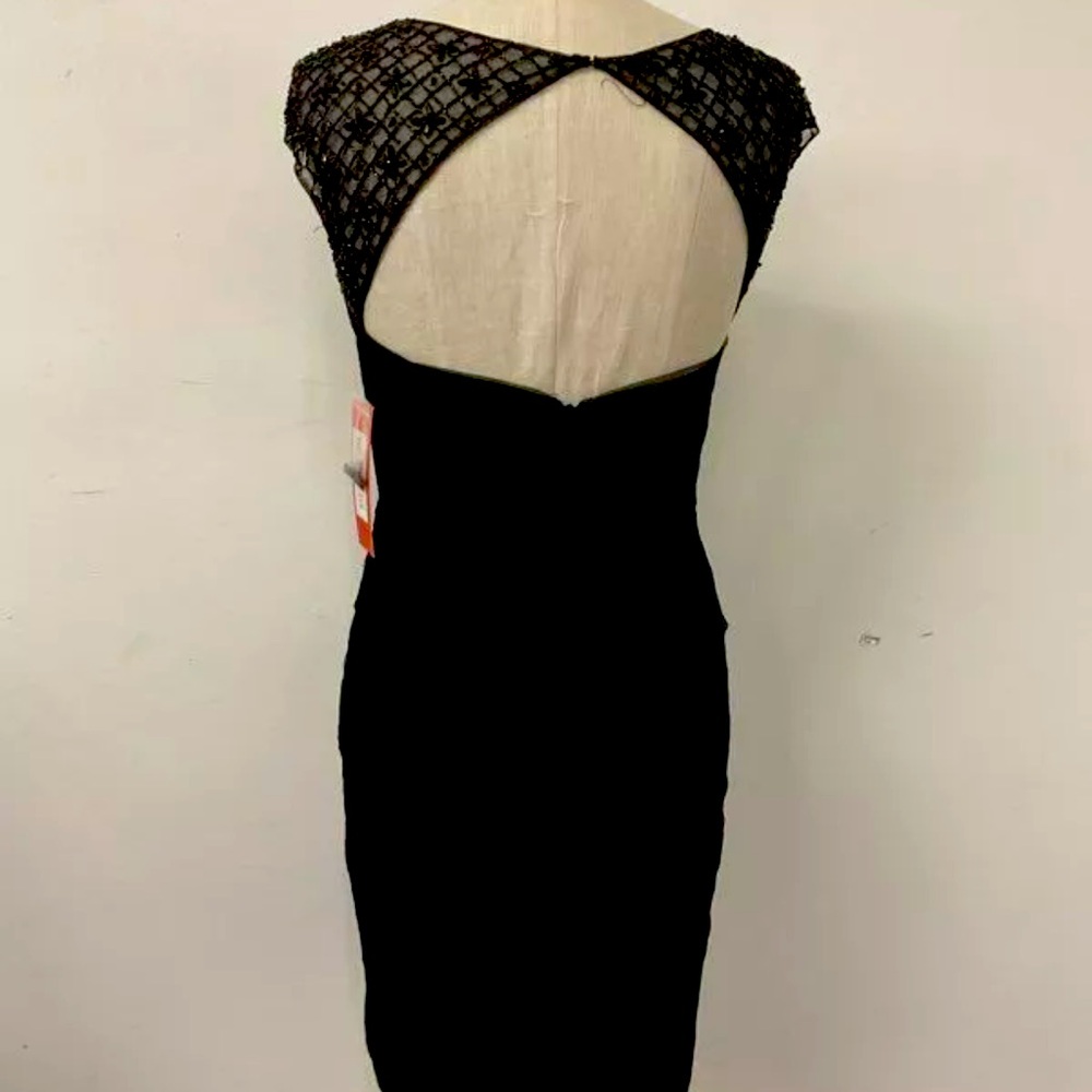 NWT Monique LHuillier Beaded Mesh Dress- Size 8